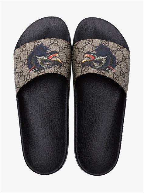 gucci slides with wolf|Gucci Slides for Men .